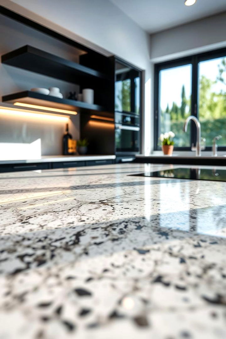 Seamless Integration with Modern Kitchens - 22 Terrazzo Kitchen Countertops