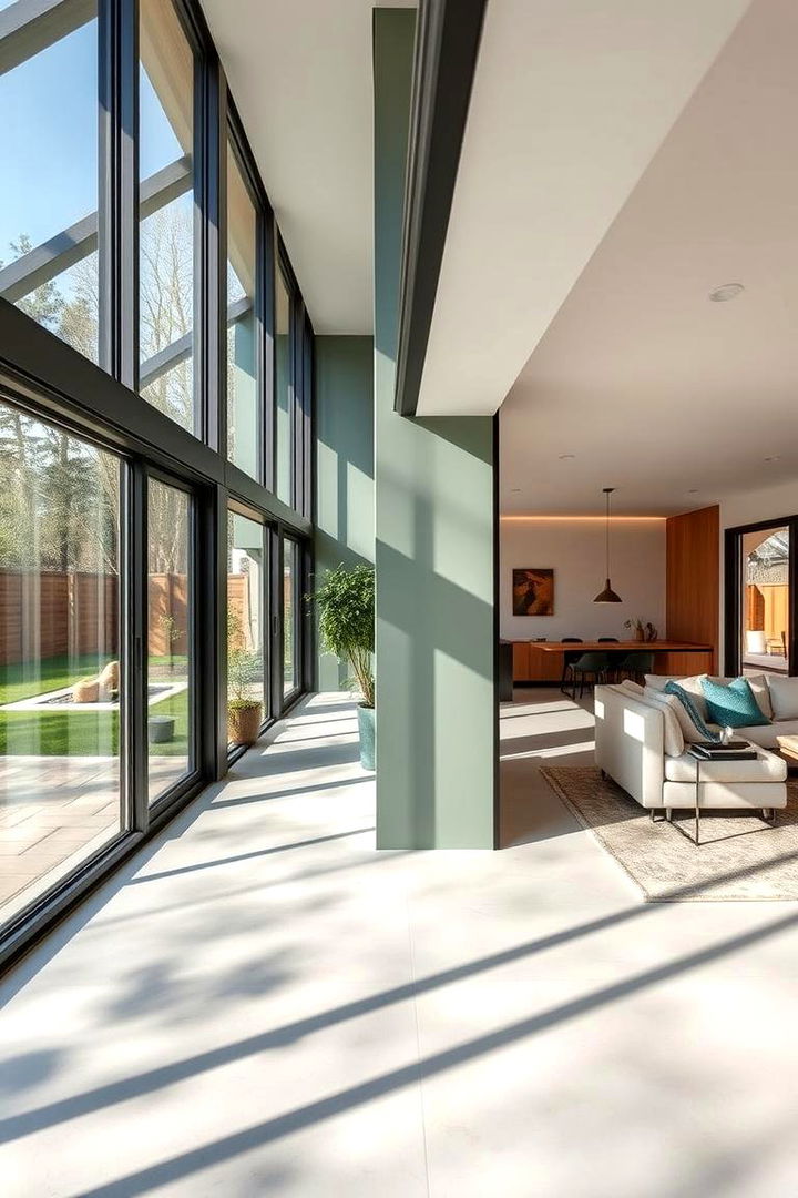 Seamless Interior Exterior Flow - 22 Sage Green House With Black Trim Ideas