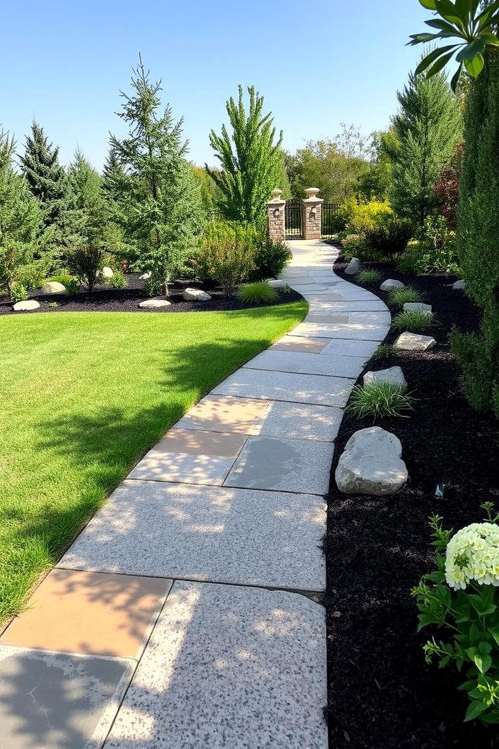 Seamless Landscaping Integration - 22 Granite Walkway Ideas