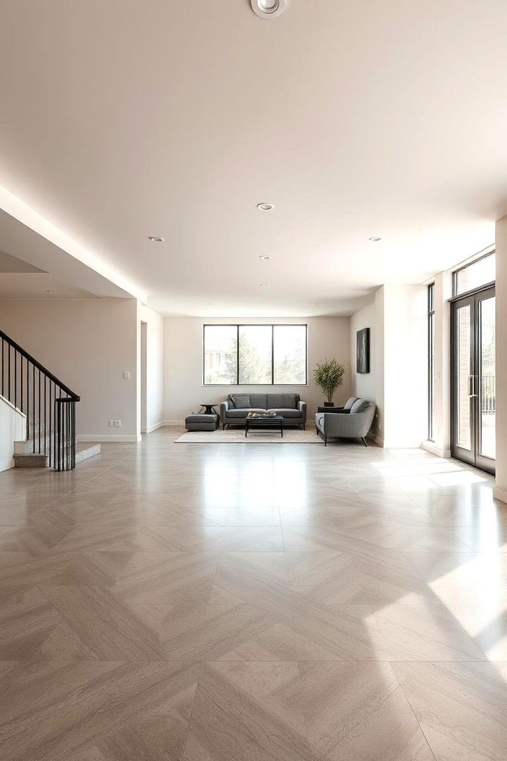 Seamless Resilient Flooring - 22 Basement Floor Ideas
