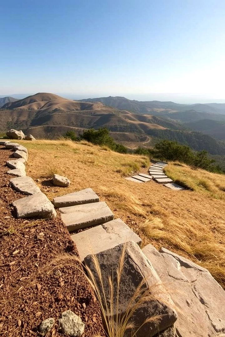 Seamlessly Integrating with Nature - 22 Flagstone Steps