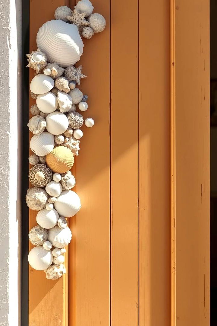 Seashell Adorned Entryway - 22 Summer Front Door Decor Ideas