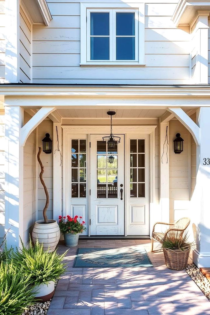 Seaside Inspired Facade - 22 Mediterranean Front Door Ideas