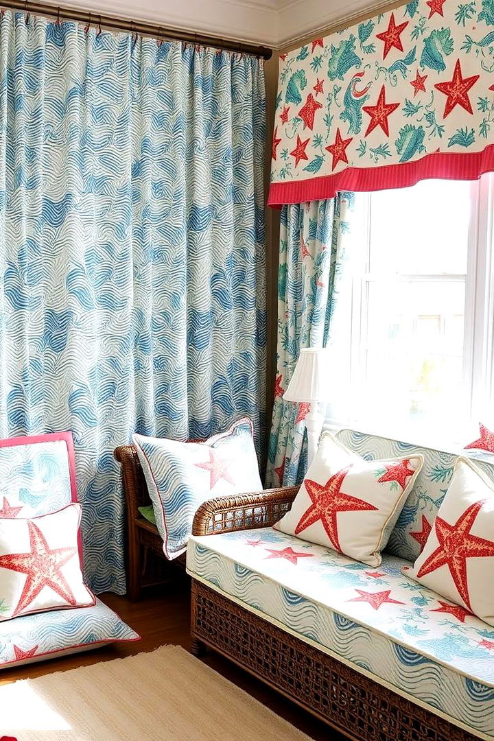 Seaside Patterns in Fabrics - 22 Coastal Decor Ideas