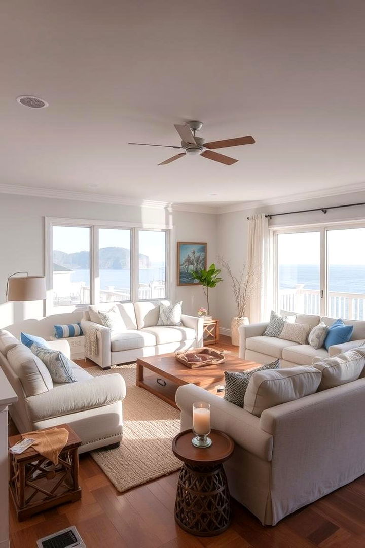 Seaside Serenity - 22 Hamptons Living Room Ideas