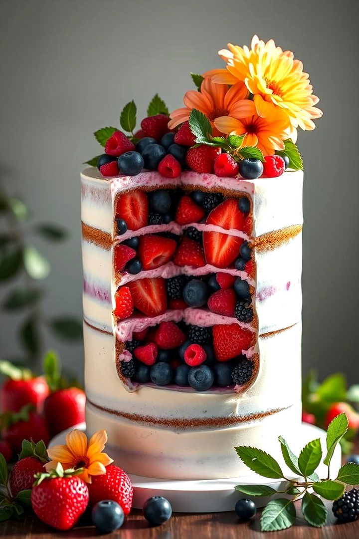 Seasonal Berry Infused Cake - 22 Wedding Cake Ideas