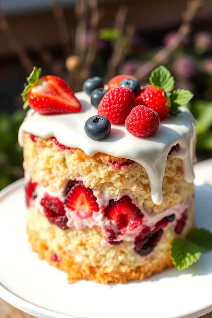 Seasonal Berry Infused Cake - 22 Small Wedding Cake Ideas