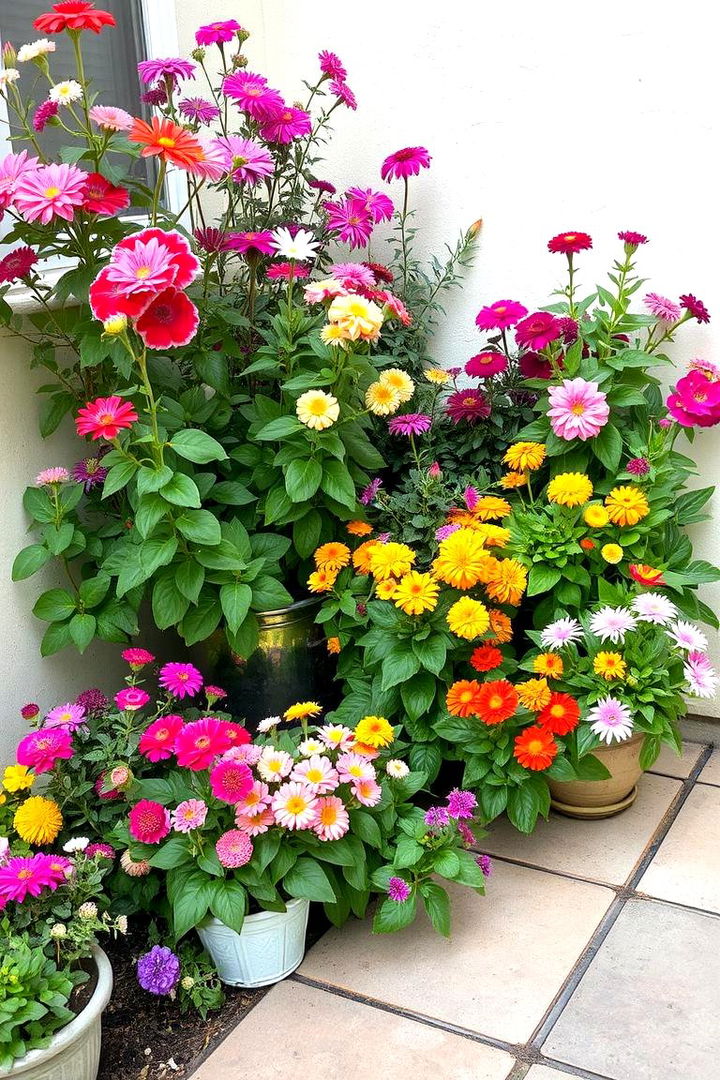 Seasonal Bloom Corner - 22 Corner Patio Ideas