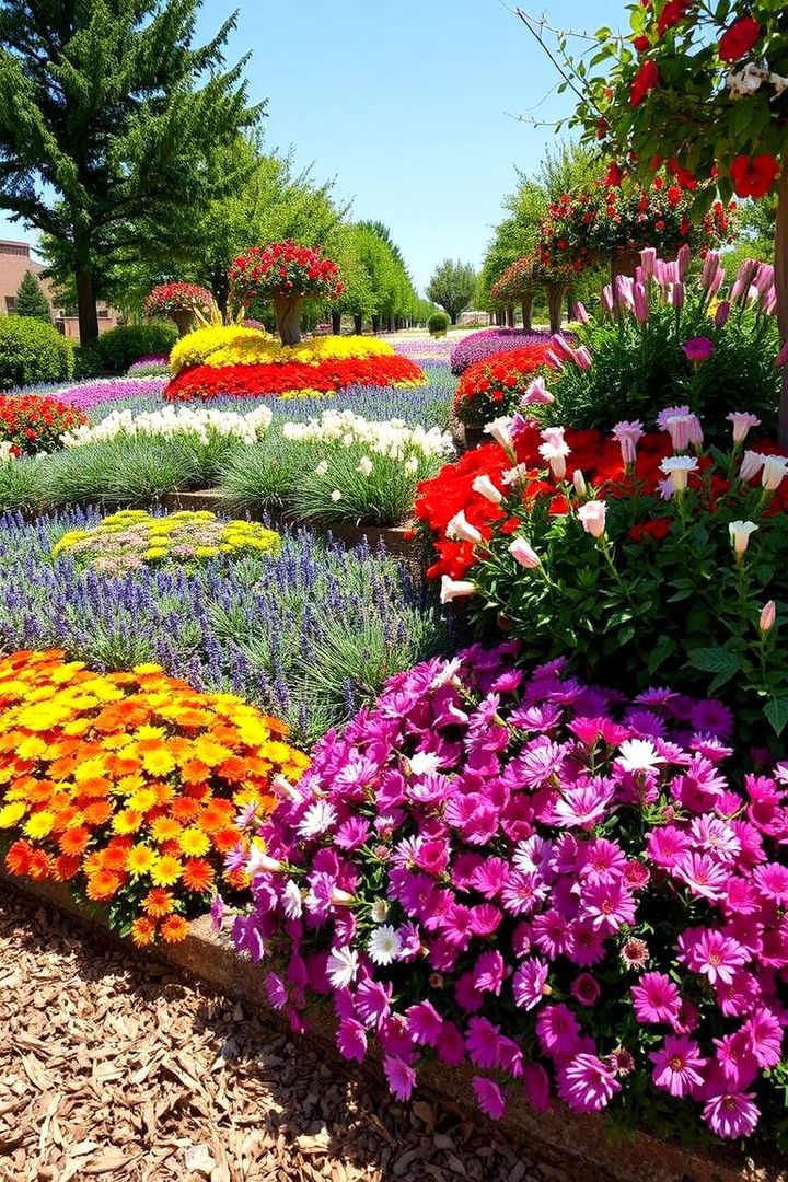 Seasonal Color Beds - 22 Low Maintenance Backyard Landscaping Ideas