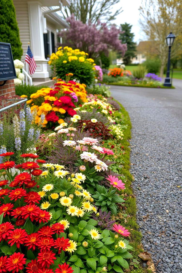Seasonal Color Gardens for Ever Changing Views - 22 Driveway Landscape Ideas