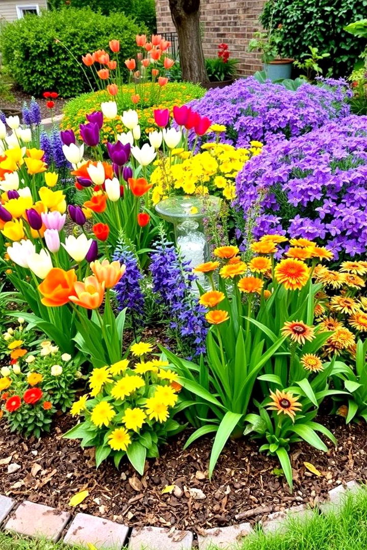 Seasonal Color Rotation - 22 Front Yard Texas Flower Bed Ideas