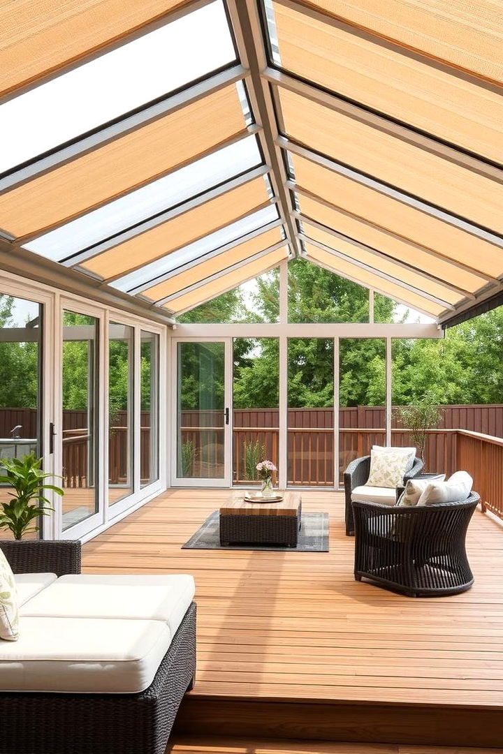 Seasonal Convertible Design - 22 Sunroom and Deck Combo Ideas