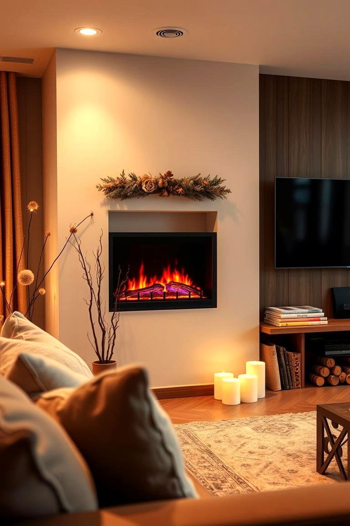 Seasonal Decor Adaptations - 22 Electric Fireplace Ideas With Tv Above
