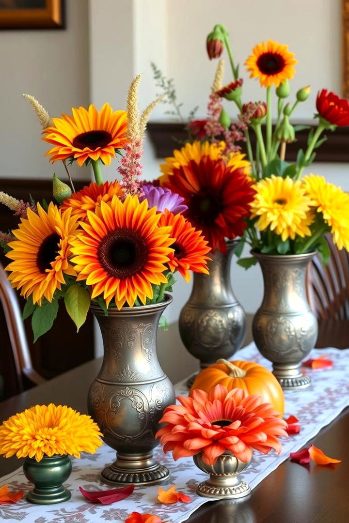 Seasonal Floral Arrangements - 22 Thanksgiving Table Settings