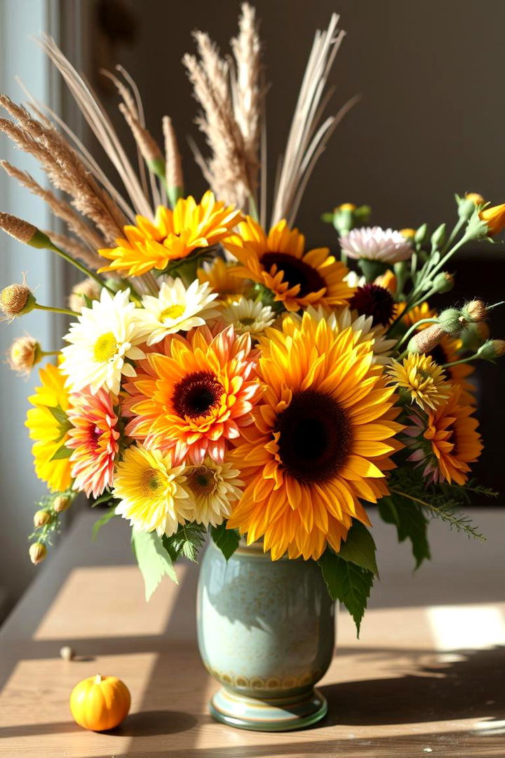 Seasonal Floral Arrangements - 22 Friendsgiving Decor Ideas