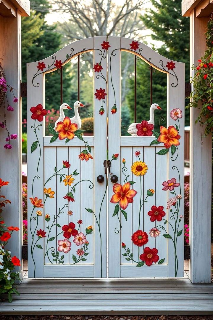 Seasonal Floral Embellishments - 22 Deck Gate Ideas