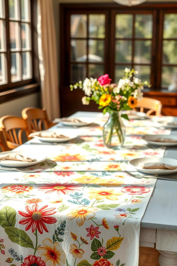 Seasonal Floral Table Runners - 22 Table Runner Ideas