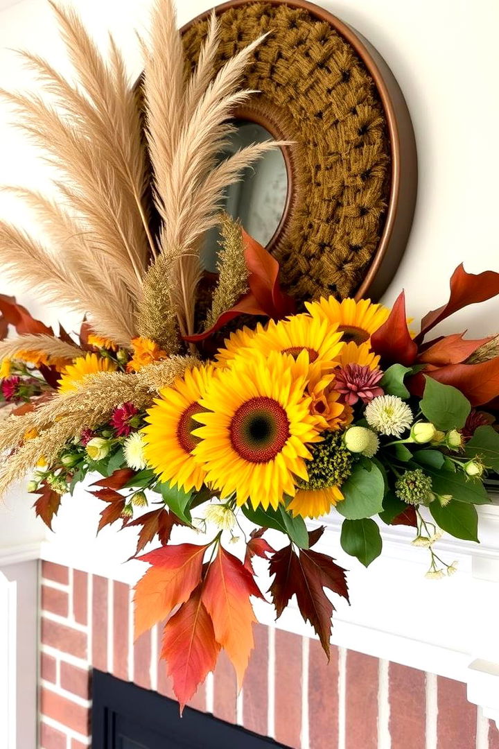 Seasonal Florals and Foliage - 22 Fall Mantel Decor Ideas