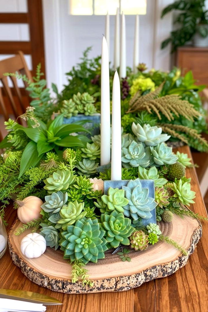 Seasonal Greenery and Succulent Ideas - 22 Round Table Decor Ideas