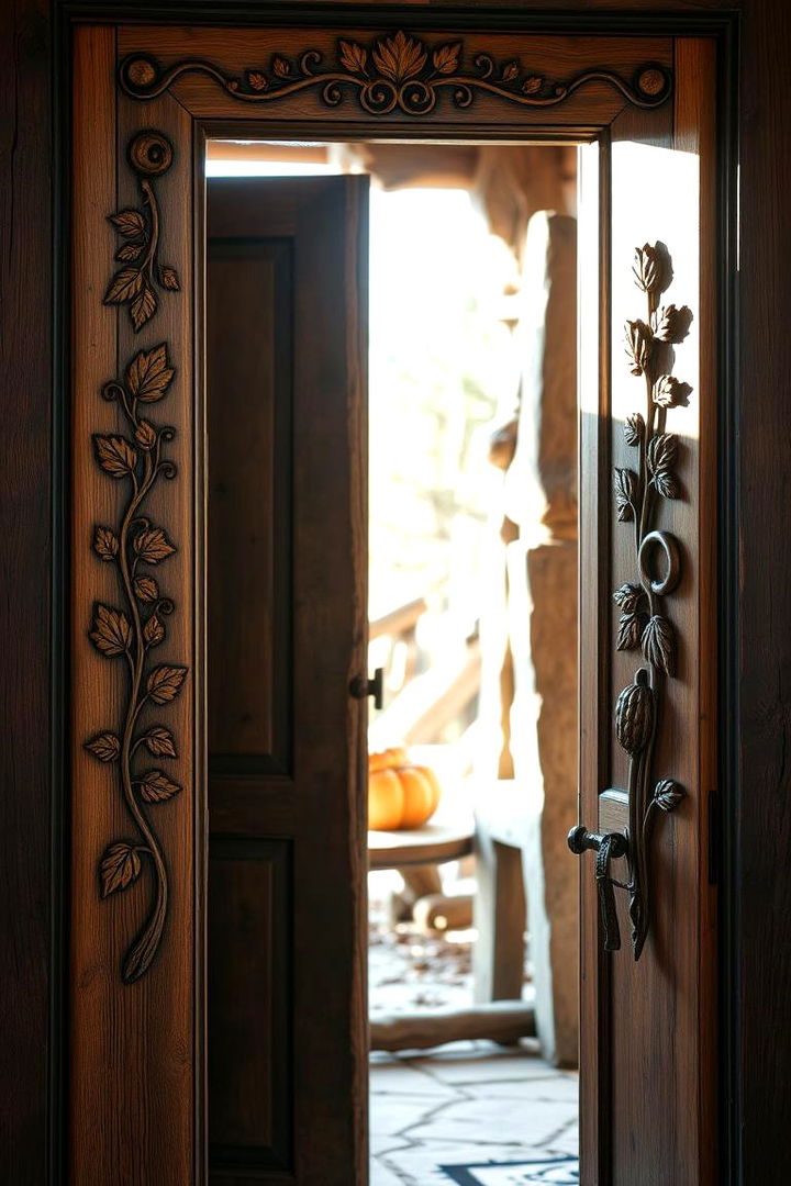 Seasonal Motif Door Frames - 22 Front Door Fall Decor Ideas
