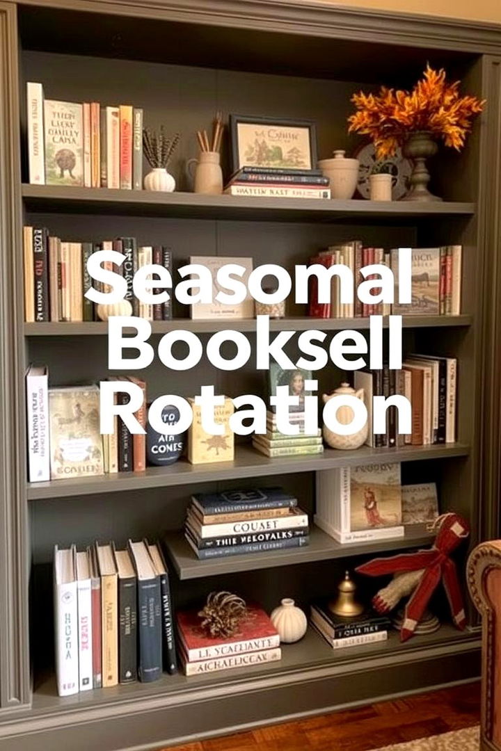 Seasonal Rotation System - 22 Bookshelf Organization Ideas