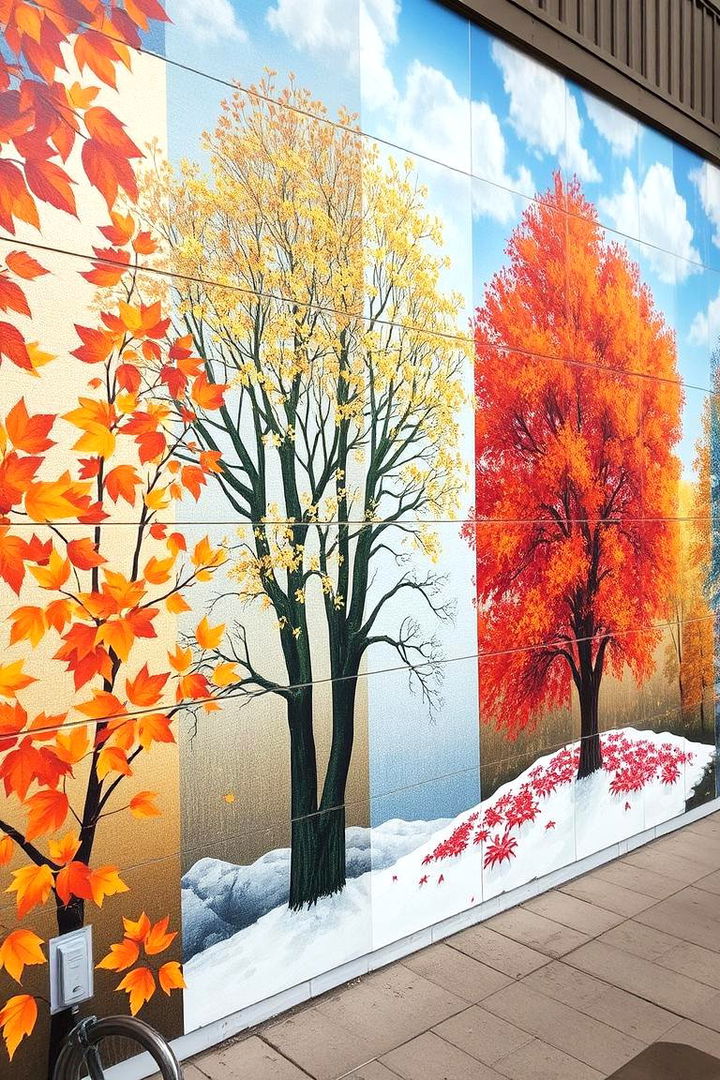 Seasonal Splendor Mural - 22 Garden Mural Ideas