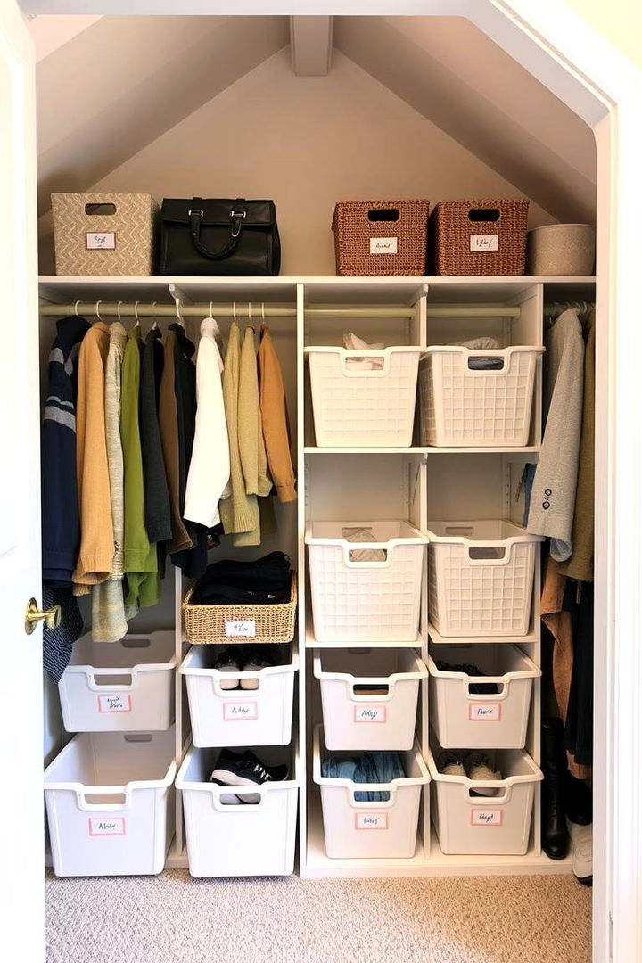 Seasonal Storage Strategies - 22 Sloped Ceiling Closet Ideas