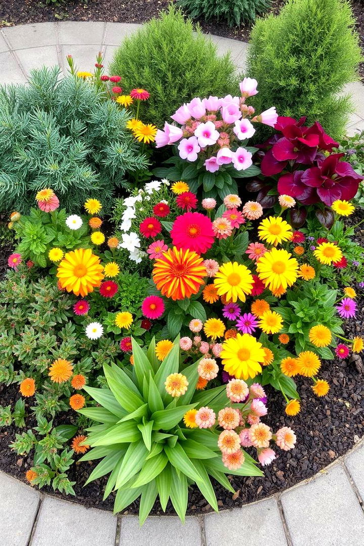 Seasonal Transition Round Garden - 22 Round Garden Bed Ideas