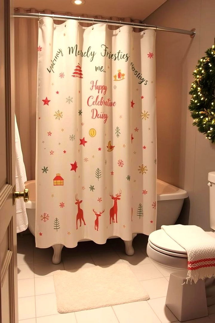 Seasonal and Festive Options - 22 Shower Curtain Ideas