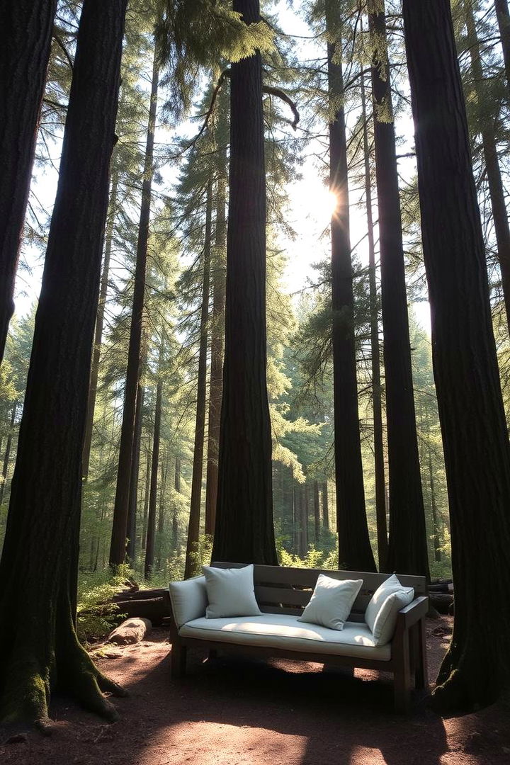 Secluded Forest Bench Retreat - 22 Outdoor Reading Nook Ideas