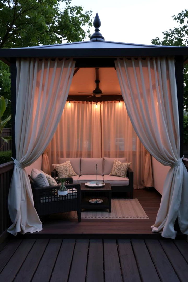 Secluded Privacy Haven Gazebo - 22 Gazebo on Deck Ideas