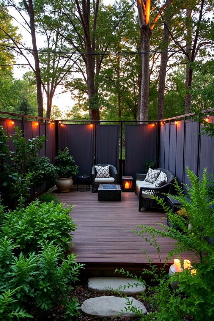 Secluded Retreat Deck - 22 Ground Level Deck Ideas