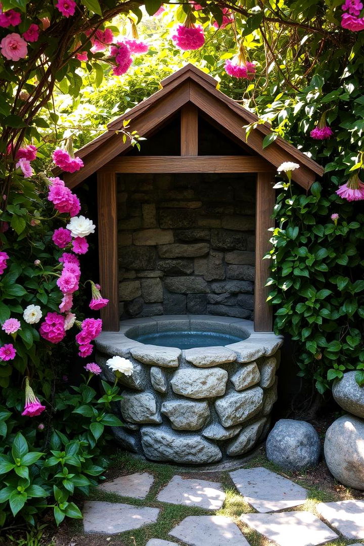 Secret Nook Wishing Well - 22 Outdoor Wishing Well Garden Ideas