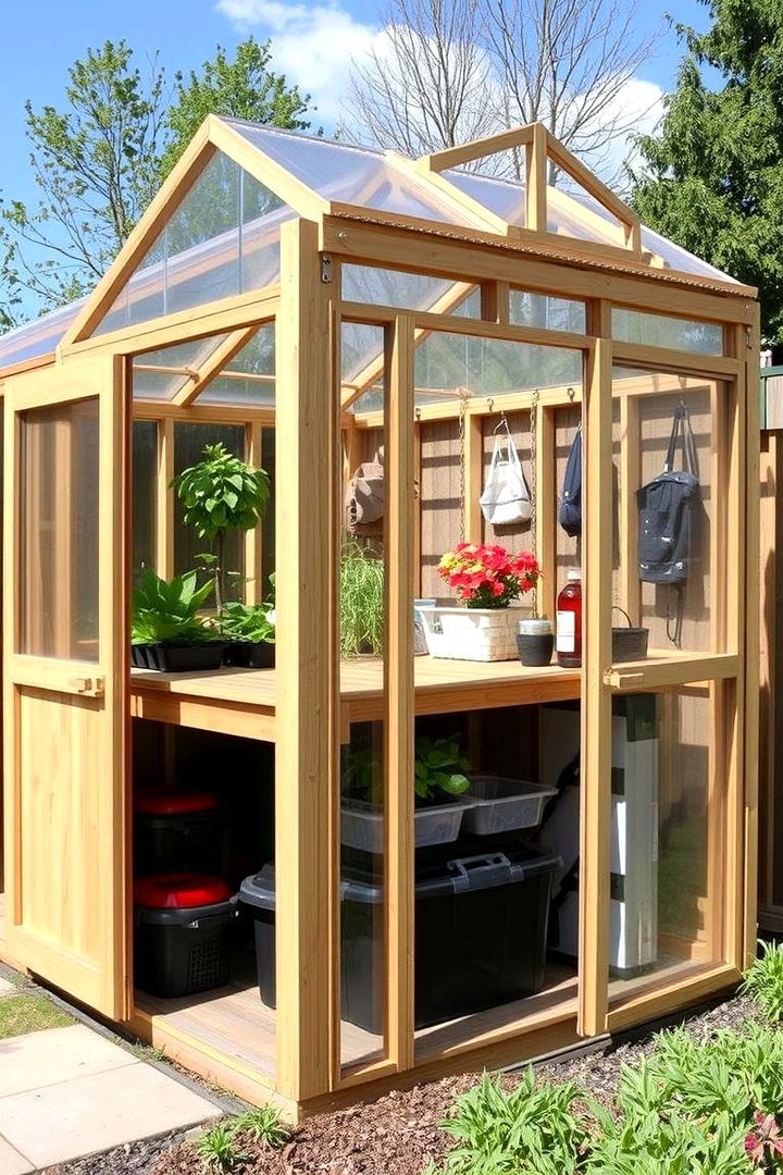 Secure and Durable Combos - 22 Greenhouse and Shed Combo Ideas