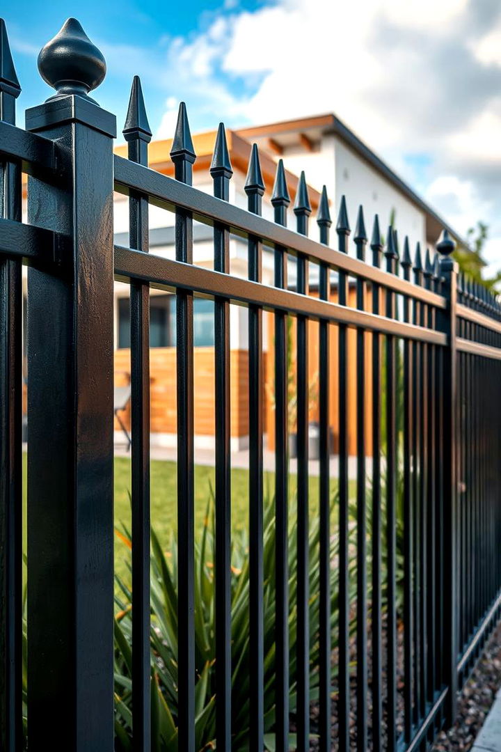 Security Focused Black Decorative Fence - 22 Black Fence Ideas