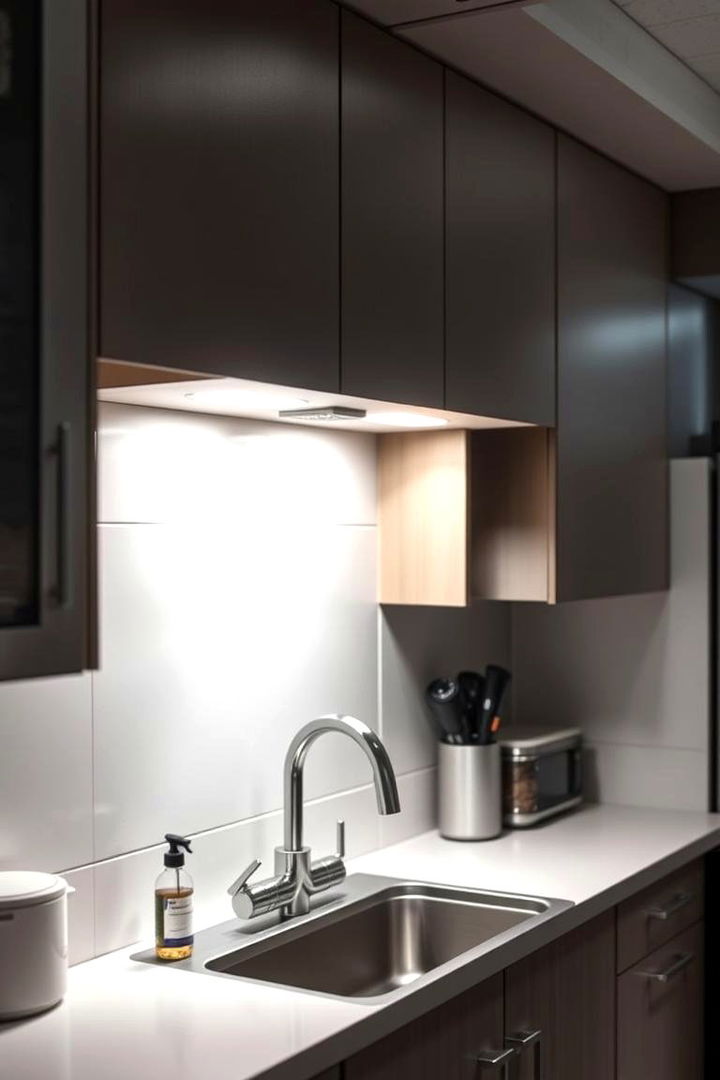 Sensor Activated Lighting for Convenience - 22 Kitchen Sink Lighting Ideas