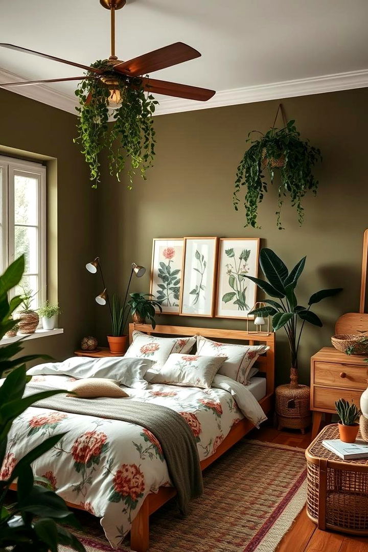 Serene Botanical Blend - 22 Olive Green Bedroom Ideas