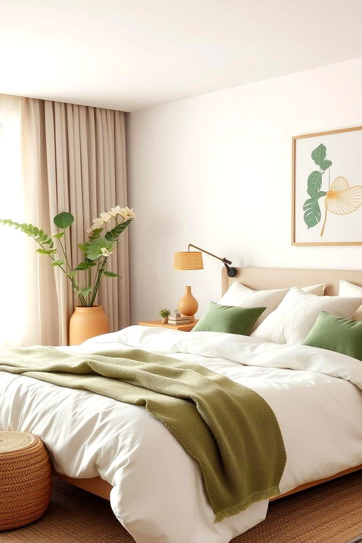 Serene Green and Beige Harmony - 22 Green and Beige Bedroom Ideas