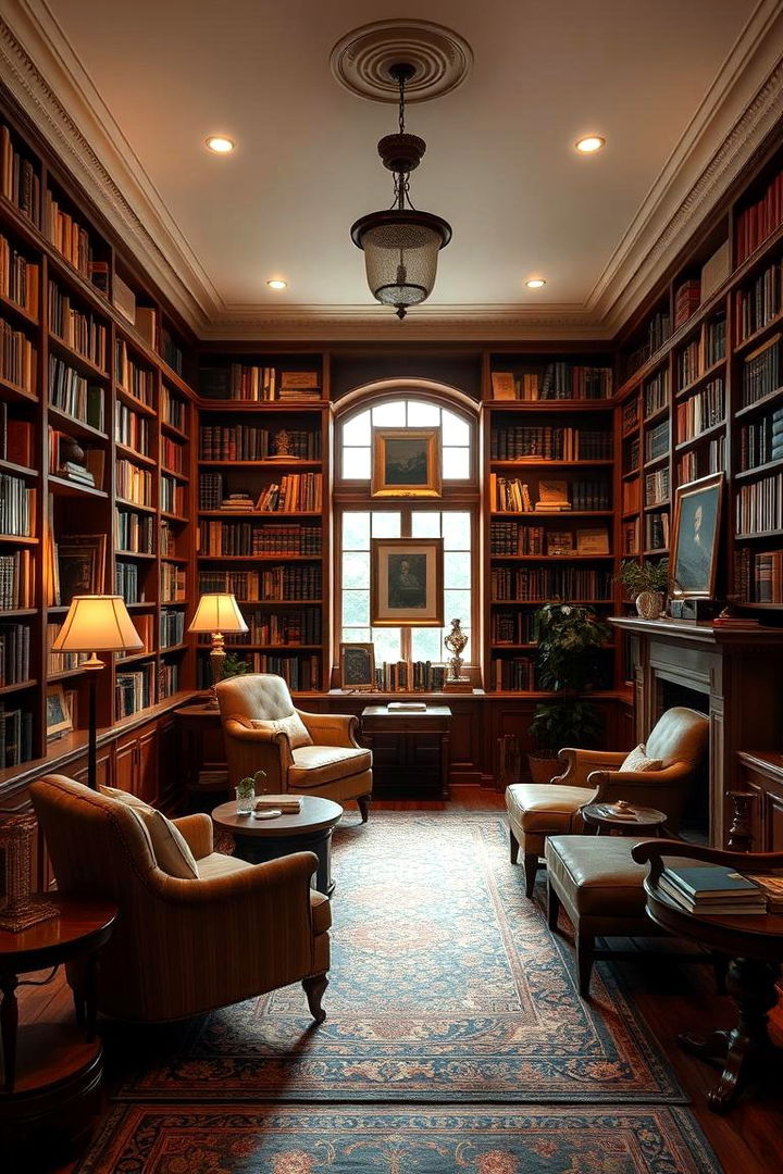 Serene Home Library - 22 Types of Rooms in a House