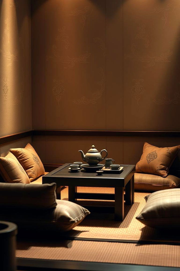 Serene Japanese Tea Corner - 22 Japanese Style Living Room Ideas