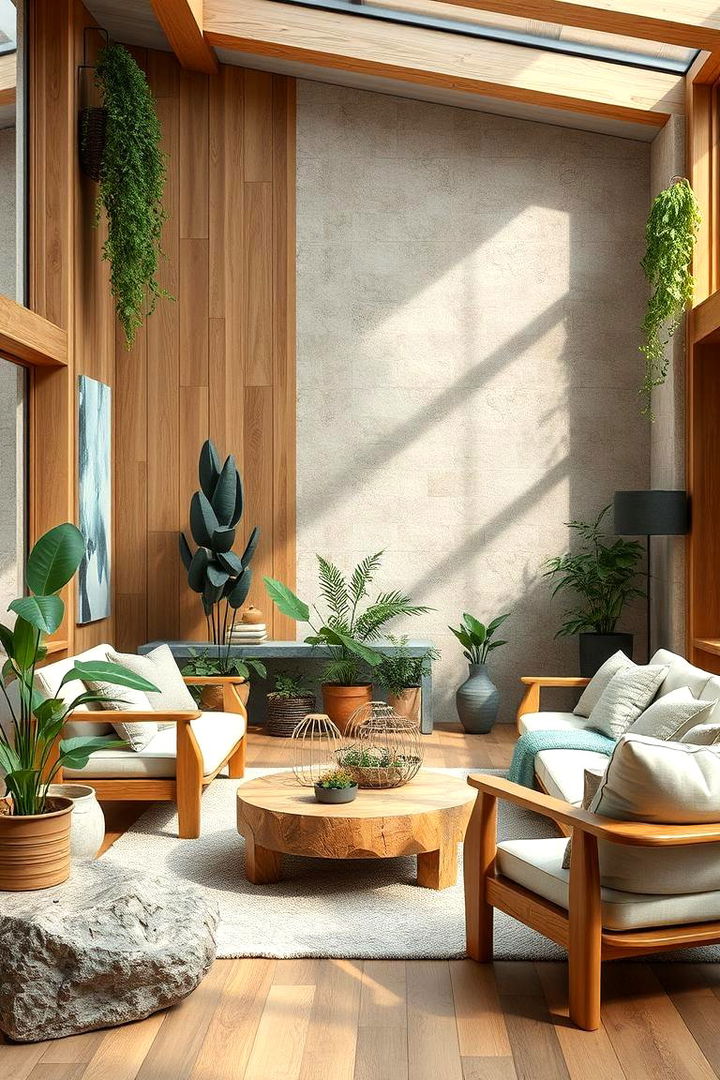 Serene Natural Elements - 22 blue and beige living room ideas