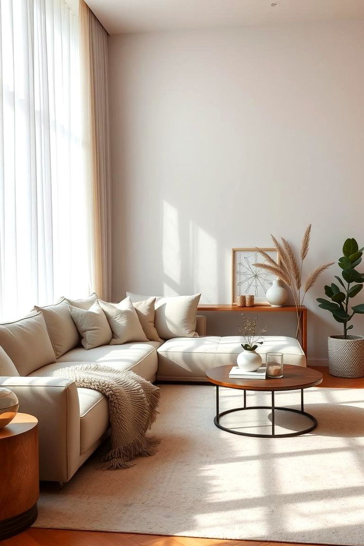 Serene Neutral Backdrops - 22 Mansion Living Room Ideas