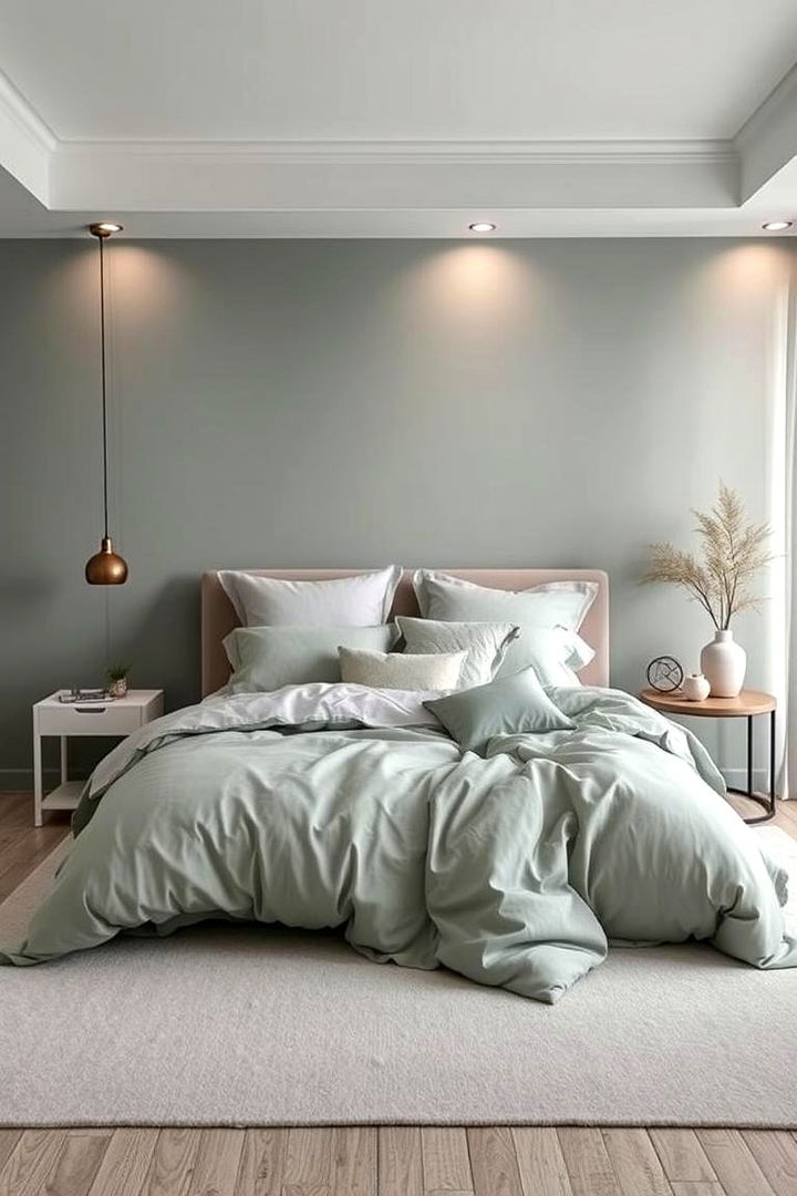Serene Overtones for a Calming Space - 22 Sage Green and Grey Bedroom Ideas
