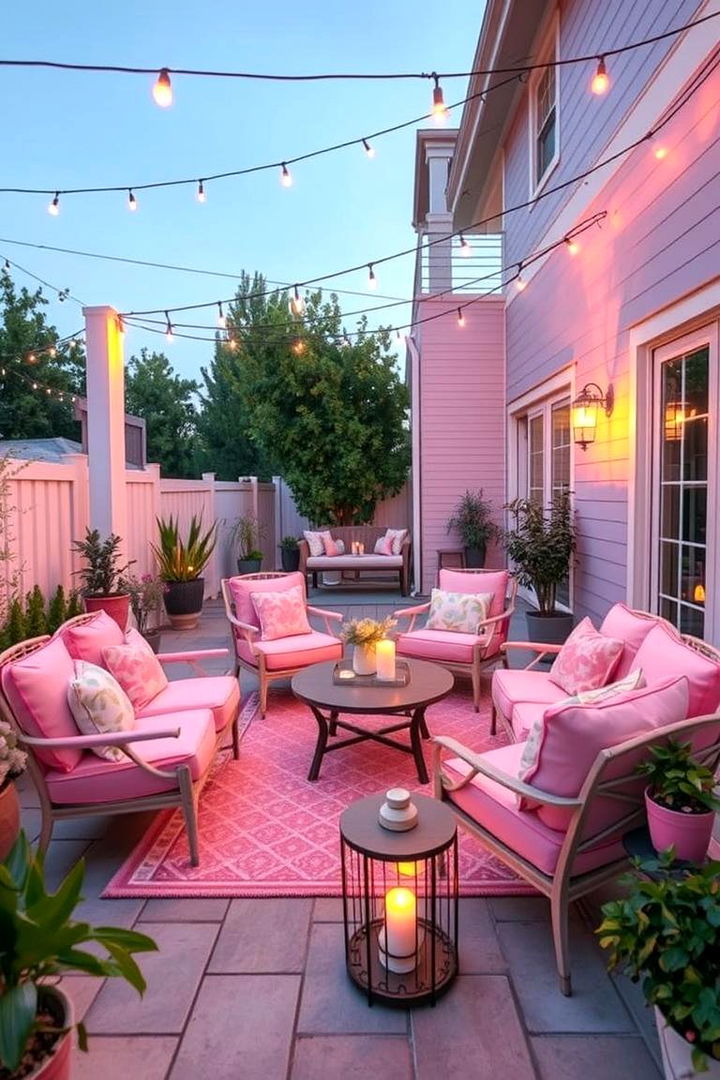 Serene Pink Patio Spaces - 22 Pink Garden Ideas
