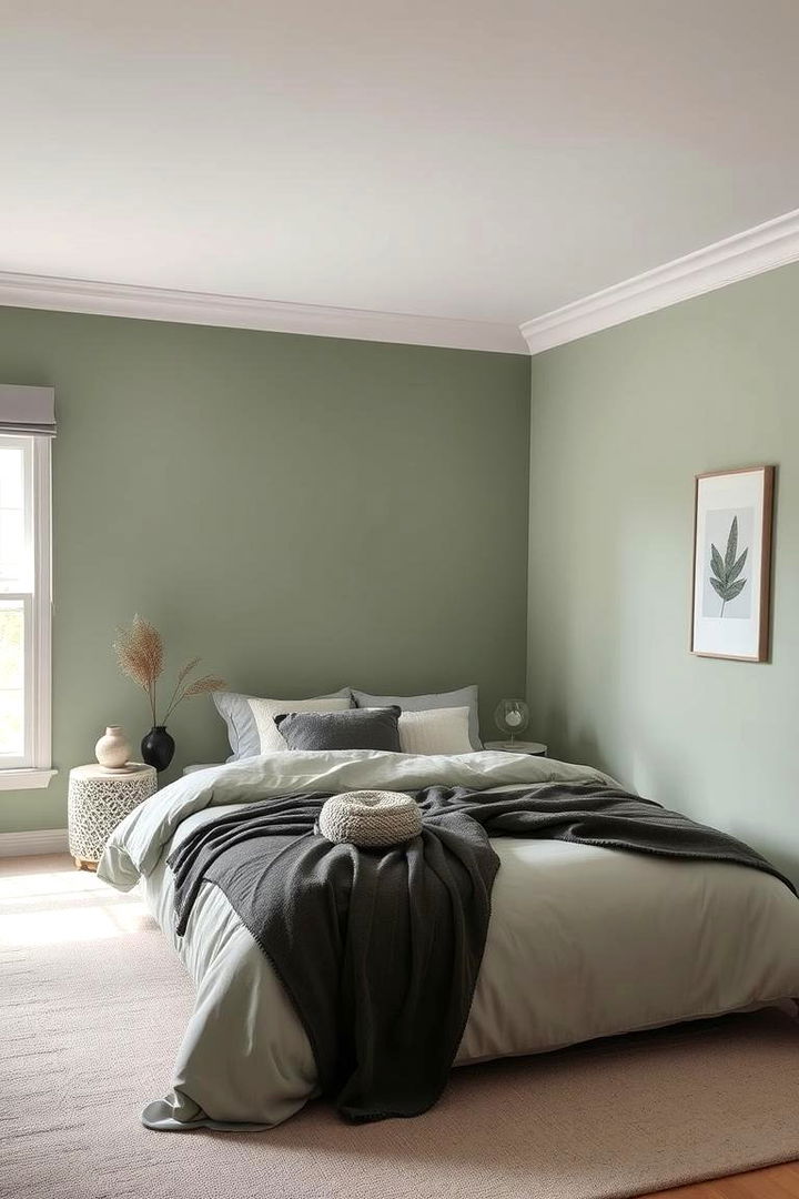 Serene Sanctuary - 22 Green and Grey Bedroom Ideas