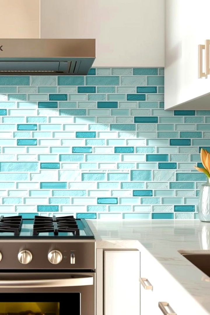 Serene Sea Glass Designs - 22 Bathroom Backsplash Ideas