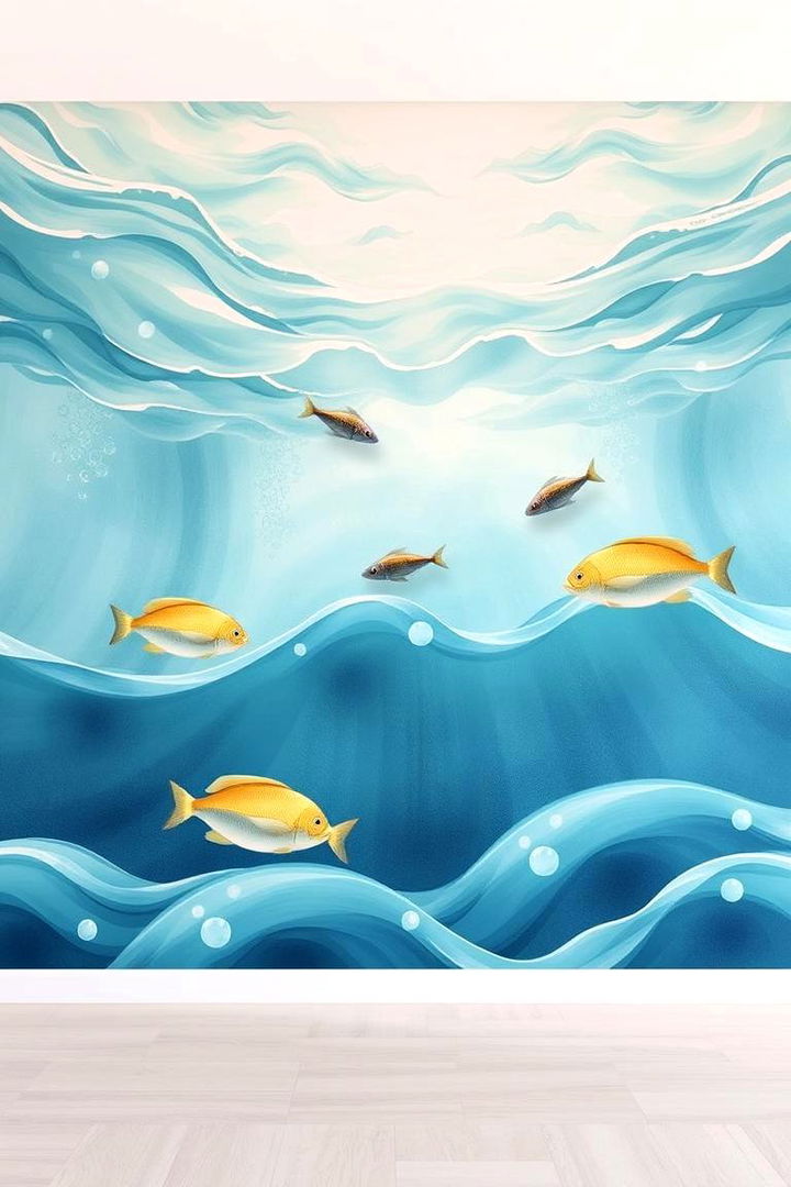 Serene Sea Life Scene - 22 Pool Murals