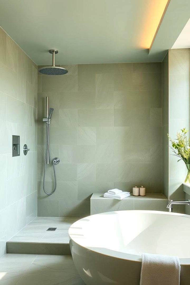 Serene Spa Escape - 22 Sage Green Bathroom Ideas