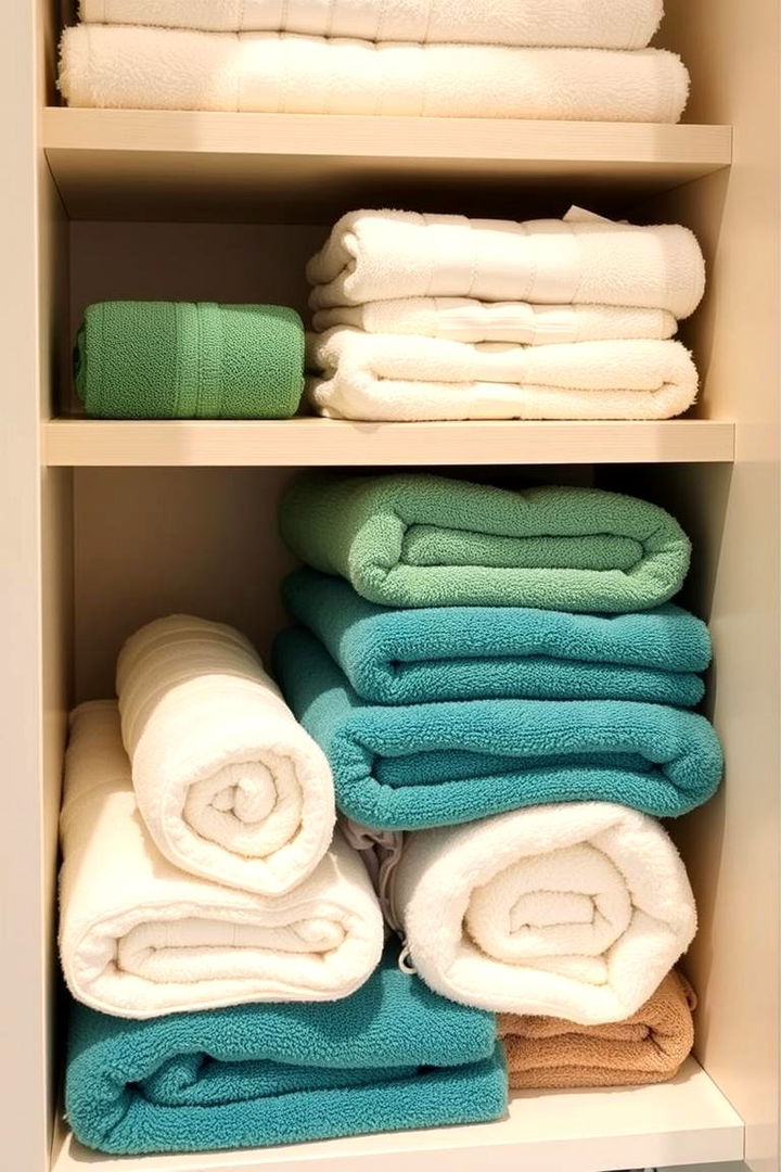 Serene Towel Display - 22 Romantic Bathroom Ideas