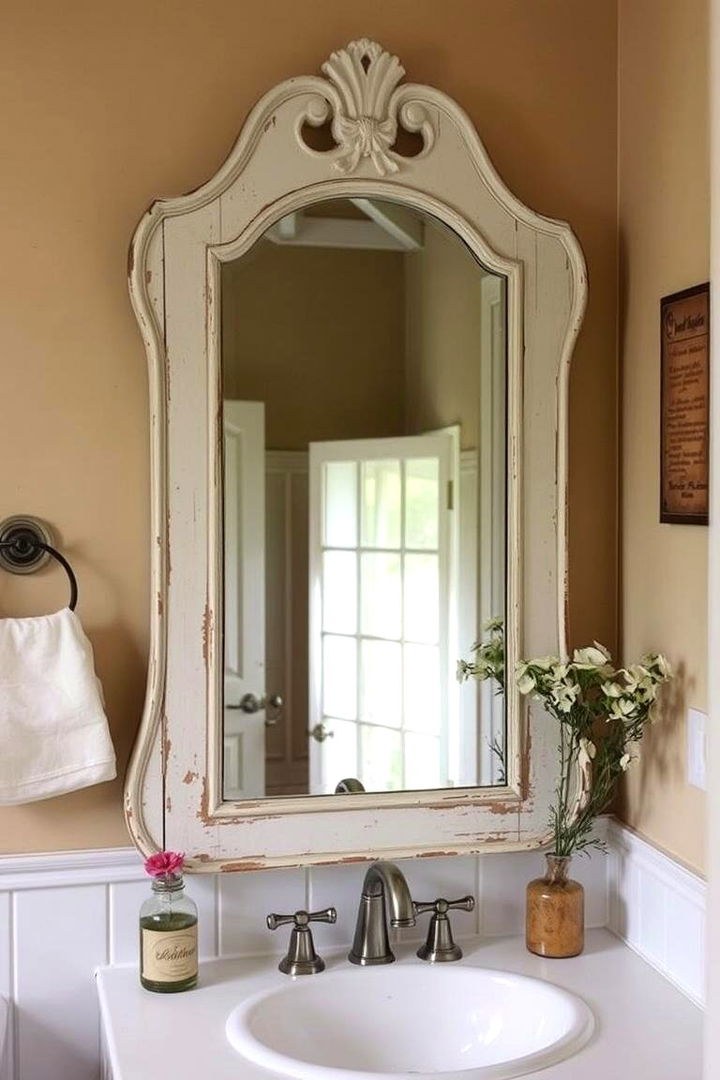 Shabby Charm Mirrors - 22 Farmhouse Bathroom Mirrors Ideas
